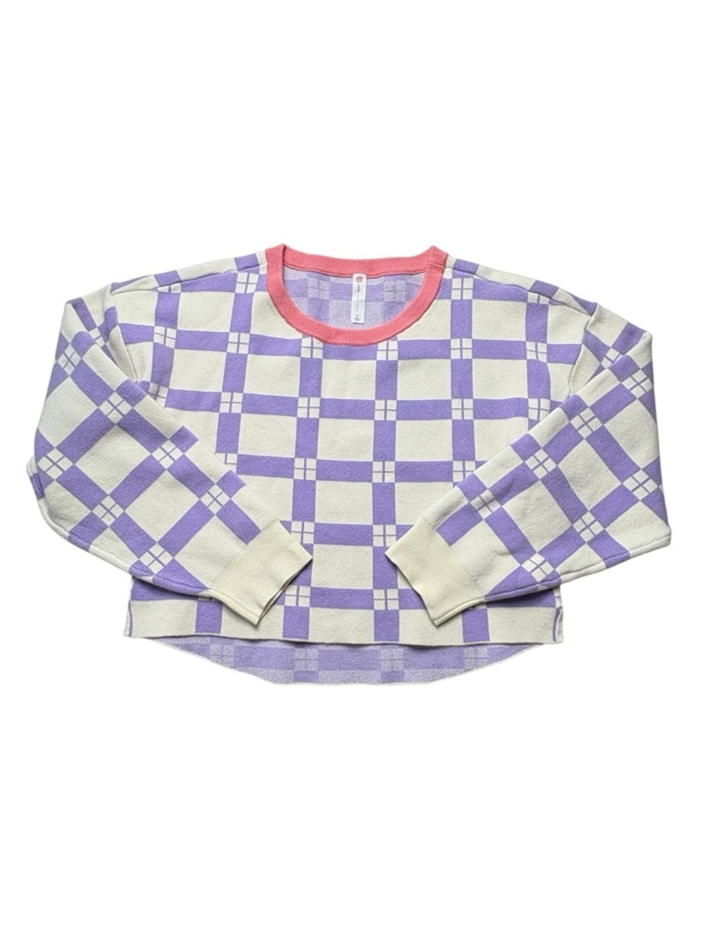 Daily Practice by Anthropologie Pam Plaid Checkered Cropped Sweater • Medium - Picture 6 of 9